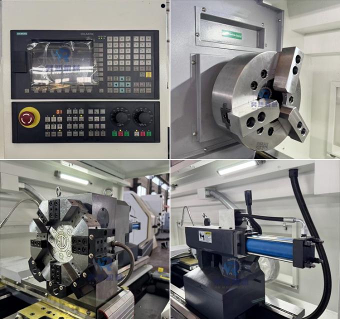 380V Ck6163 105mm Spindle Bore ile Yatay Otomatik CNC Dönüştürme Makinesi 1