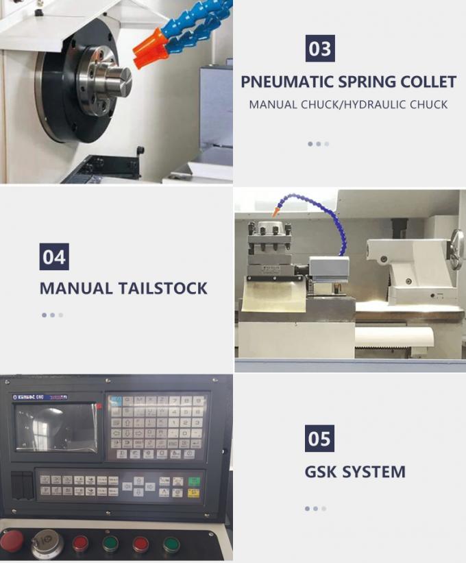 CK0640 Döner Kesme Dikey CNC Makinesi Otomatik Düz Yatak Horizontal 2
