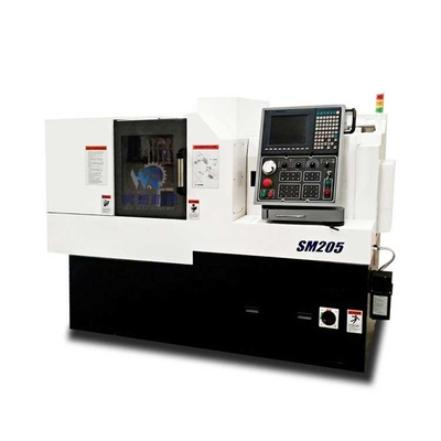 SM205 İsviçre Tipi Otomatik CNC Yatay Döner Makinesi Beyaz