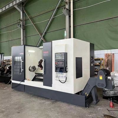 Çin Metal TCK56 Eğimli Yatak CNC Döner Makinesi Hidrolik Çak Ve Tailstock Y Eksen
